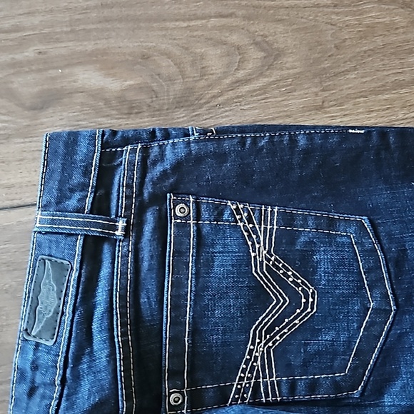 NEW! HARLEY DAVIDSON Embellished Pocket Mid-Rise Bootcut Jeans 6R. - Picture 6 of 9